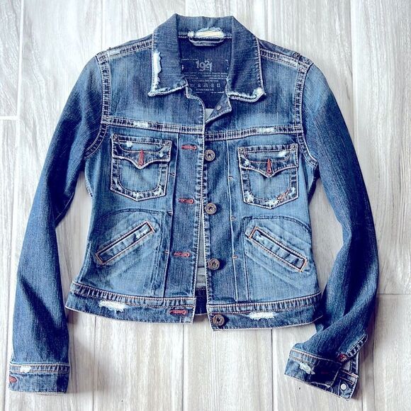 1921 Designer Vintage Denim Jacket Small - Picture 1 of 5